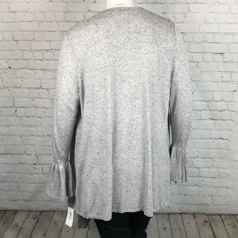 Style & Co Heather Gray Open Front Cardigan Sz 2X - Picture 2 of 4